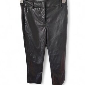 Velvet- Black‎ Vegan leather full length pants - size 2